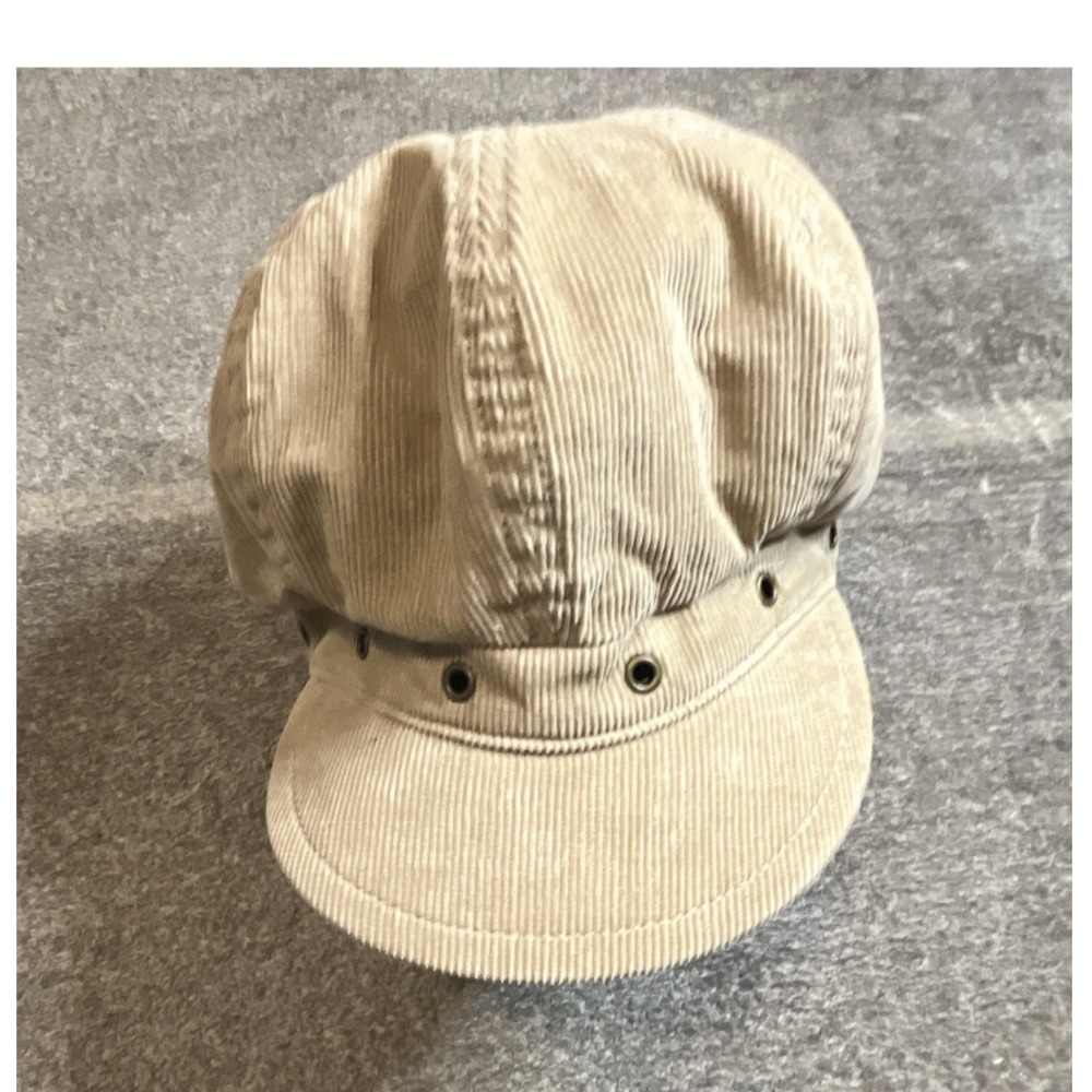 Mudd Beige Newsboy Cap Childs One Size Boho Light Grunge Corduroy